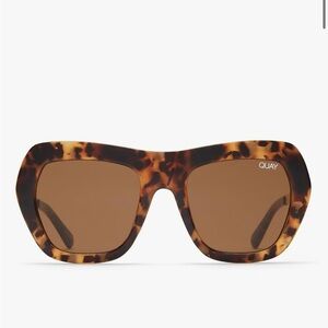 Quay Australia COMMON LOVE Women's Sunglasses Geometric Cat Eye Sunnies - Tort